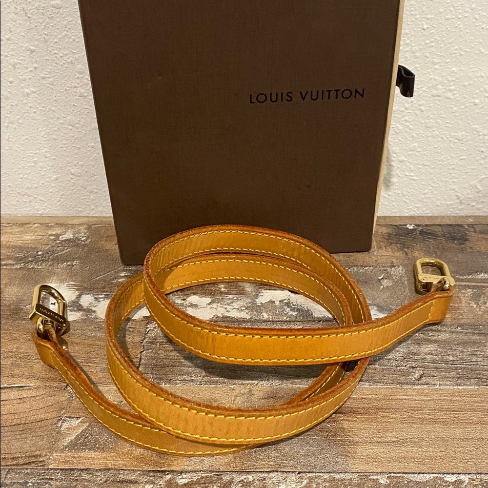 Louis Vuitton Leather Strap with Gold Hardware